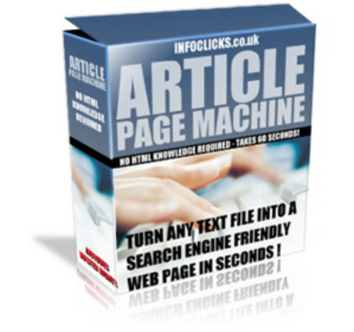 Product picture Turn Any Text Article Into A Search Engine Friendly Web Page