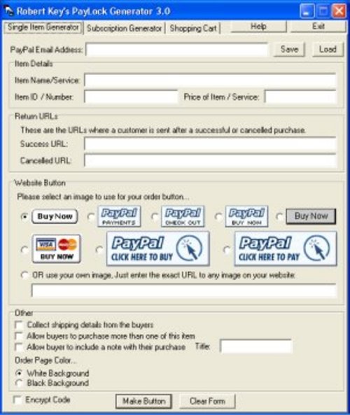 Product picture PayLock Generator Software  Generates Secure PayPal Buttons