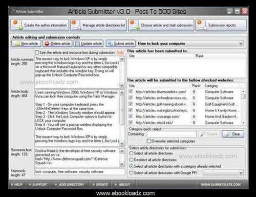 Product picture Article Submitter V3 0   Post To 500 Sites