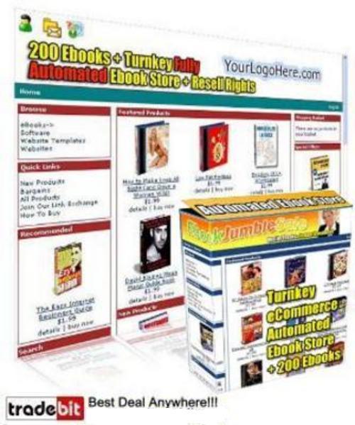 Product picture Automated Ecommerce Web Site Ebook Store 200 Pre install 